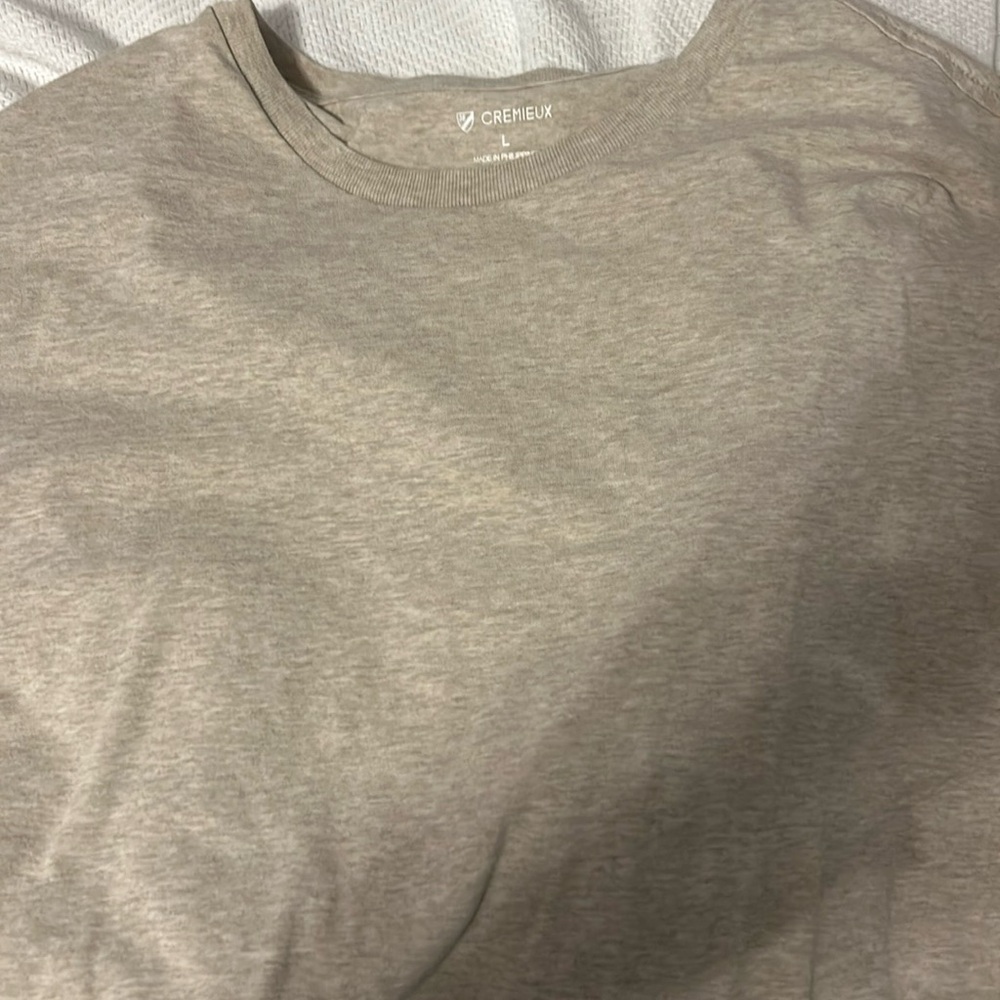 Men’s large Cremieux super soft long sleeve tshirt, tan